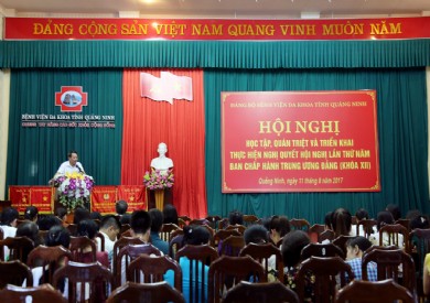Bệnh viện Đa khoa tỉnh Quảng Ninh tổ chức học tập, quán triệt Nghị quyết Hội nghị lần thứ 5 Ban chấp hành Trung ương Đảng khoá XII