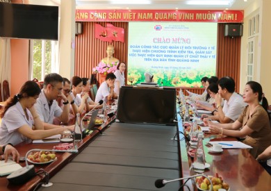 Đoàn công tác Cục Quản lý môi trường Bộ Y tế đến làm việc về công tác quản lý chất thải y tế tại Bệnh viện Đa khoa tỉnh Quảng Ninh