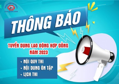 Thông báo 2640 về Nội quy thi, Nội dung ôn tập và Lịch thi tuyển dụng lao động hợp đồng Bệnh viện ĐK tỉnh Quảng Ninh năm 2023