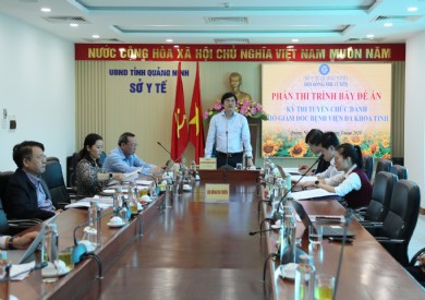 Sở Y tế tổ chức thi trình bày đề án kỳ thi tuyển chức danh Phó Giám đốc Bệnh viện Đa khoa tỉnh Quảng Ninh